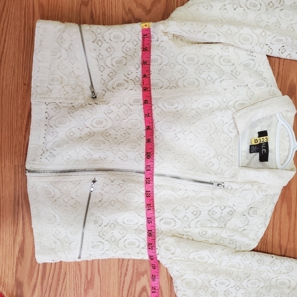 ALIE women off white blazer size Large cotton - Picture 15 of 16